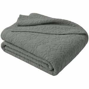 Copriletto in Cotone Stonewashed con Lavorazione a Rilievo - Manner