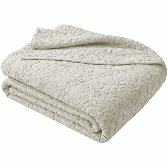 Copriletto in Cotone Stonewashed con Lavorazione a Rilievo - Manner