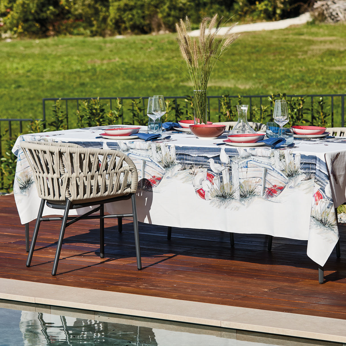 Tovaglia Antimacchia in Fantasia Costiera - Marlontano