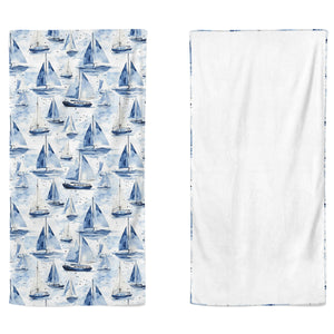 Telo Mare in Microvelour Stampa Doubleface - Antartic