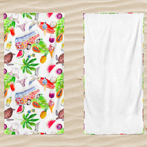Telo Mare in Microvelour Stampa Doubleface - Fruits