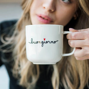 Tazza Colazione in Grès - Buongiorno