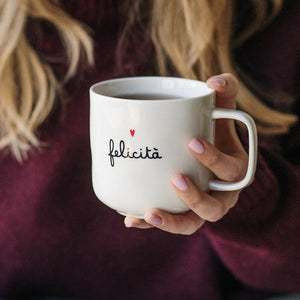 Tazza Colazione in Grès - Felicità