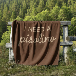 Plaid in Lana Cotta con Scritta - Pisolino