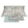 Completo Lenzuola in Flanella di Cotone Fantasia Floreale con Cordonetto - Orticola