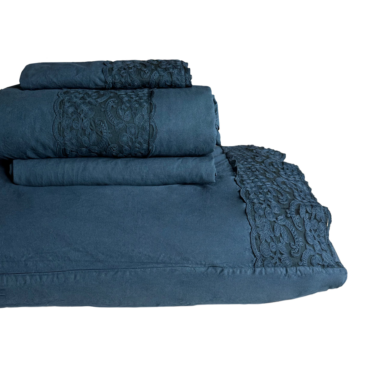 Completo Copripiumino 100% Puro Cotone StoneWashed - Bristol
