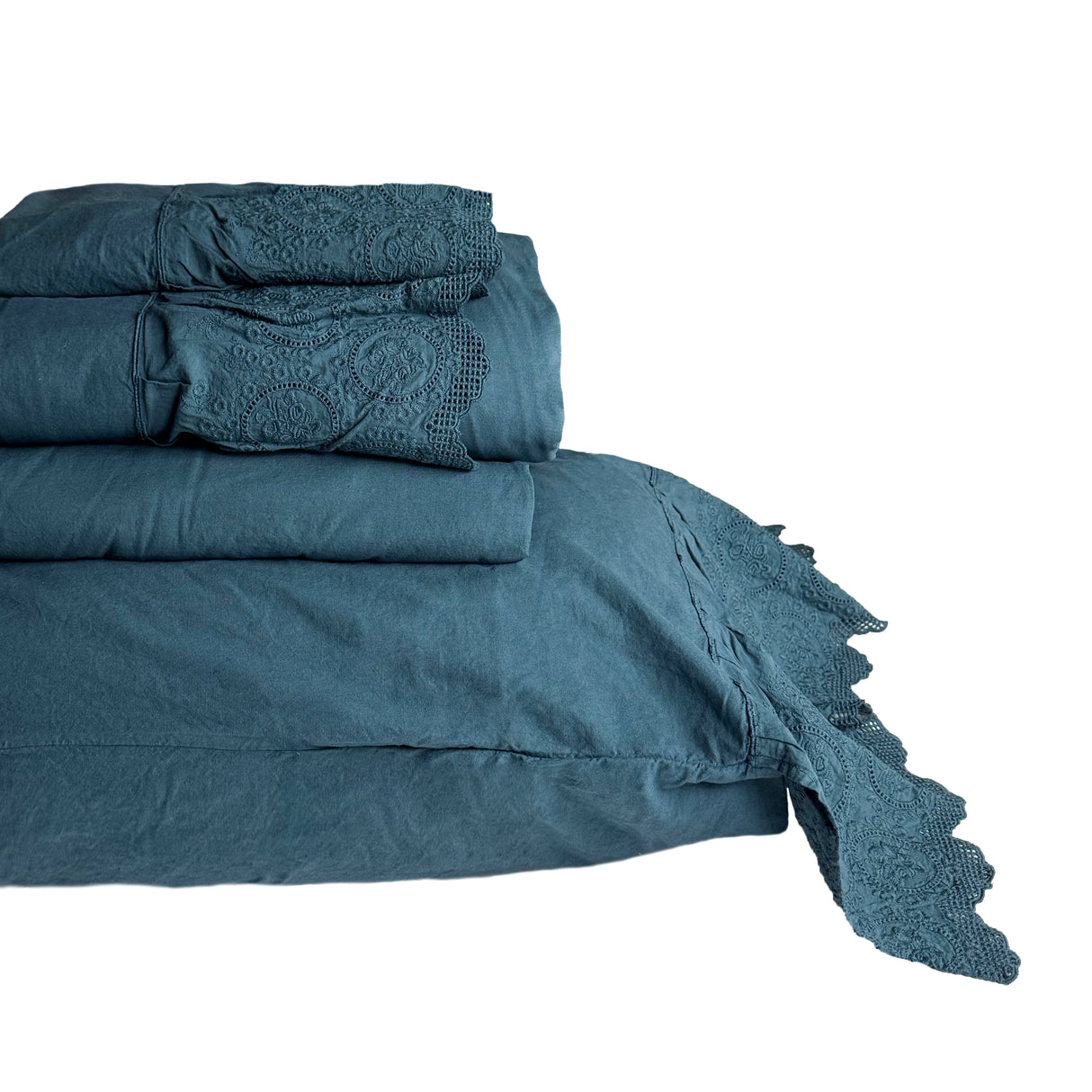 Completo Copripiumino in Puro Cotone StoneWashed - Bruxelles