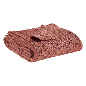 Copriletto a Nido D'Ape Irregolare StoneWashed in Cotone Tinta Unita - Tana