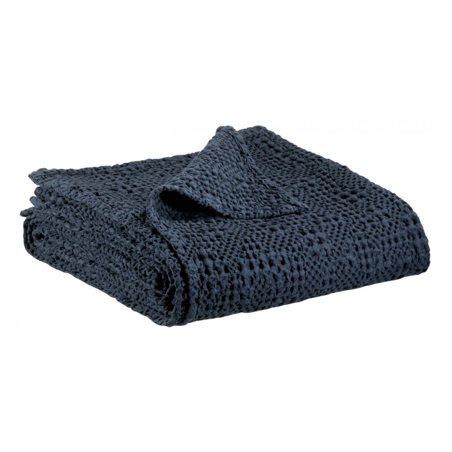 Copriletto a Nido D'Ape Irregolare StoneWashed in Cotone Tinta Unita - Tana