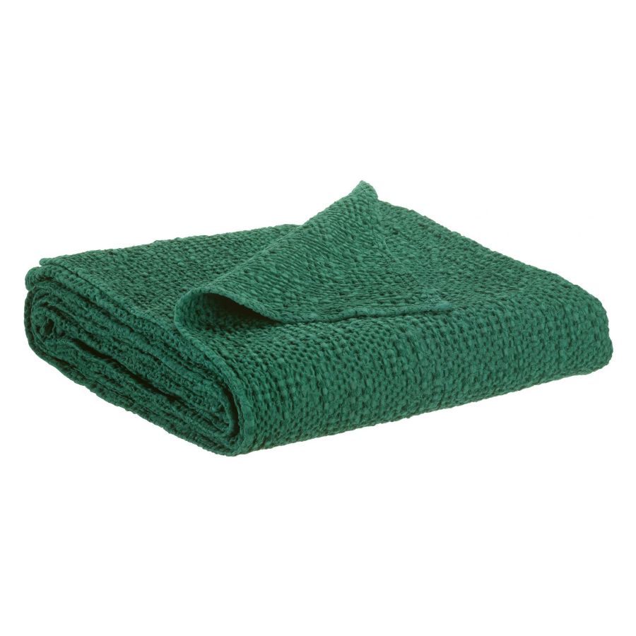 Copriletto a Nido D'Ape Irregolare StoneWashed in Cotone Tinta Unita - Tana