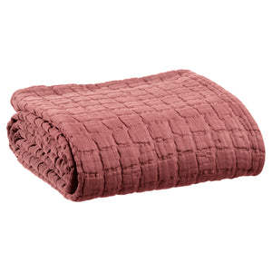 Copriletto in puro Cotone Stonewashed tinta unita - Swami