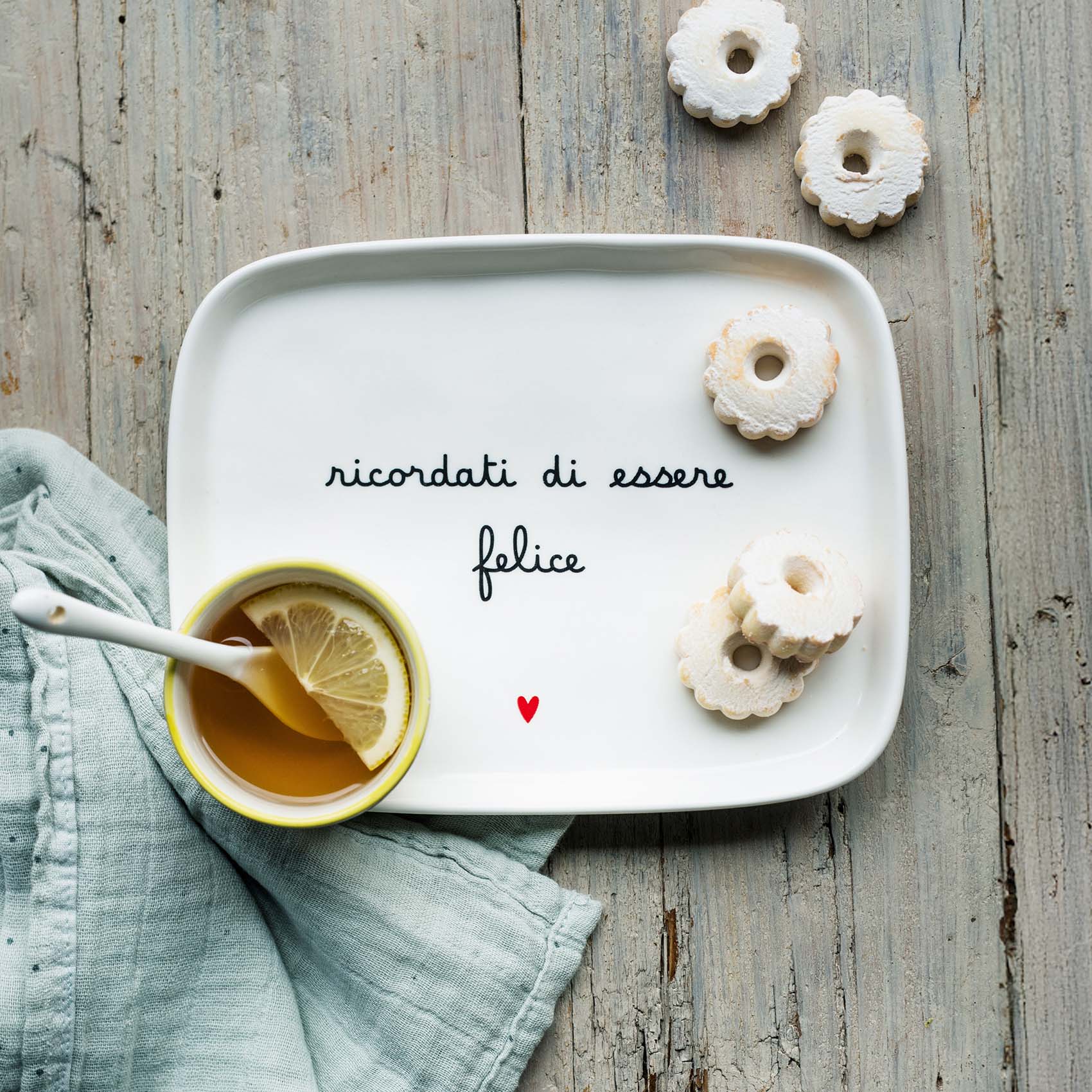 Piatto Rettangolare in Grès - Ricordati di Essere Felice