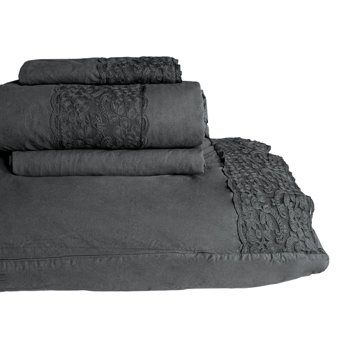 Completo Copripiumino 100% Puro Cotone StoneWashed - Bristol