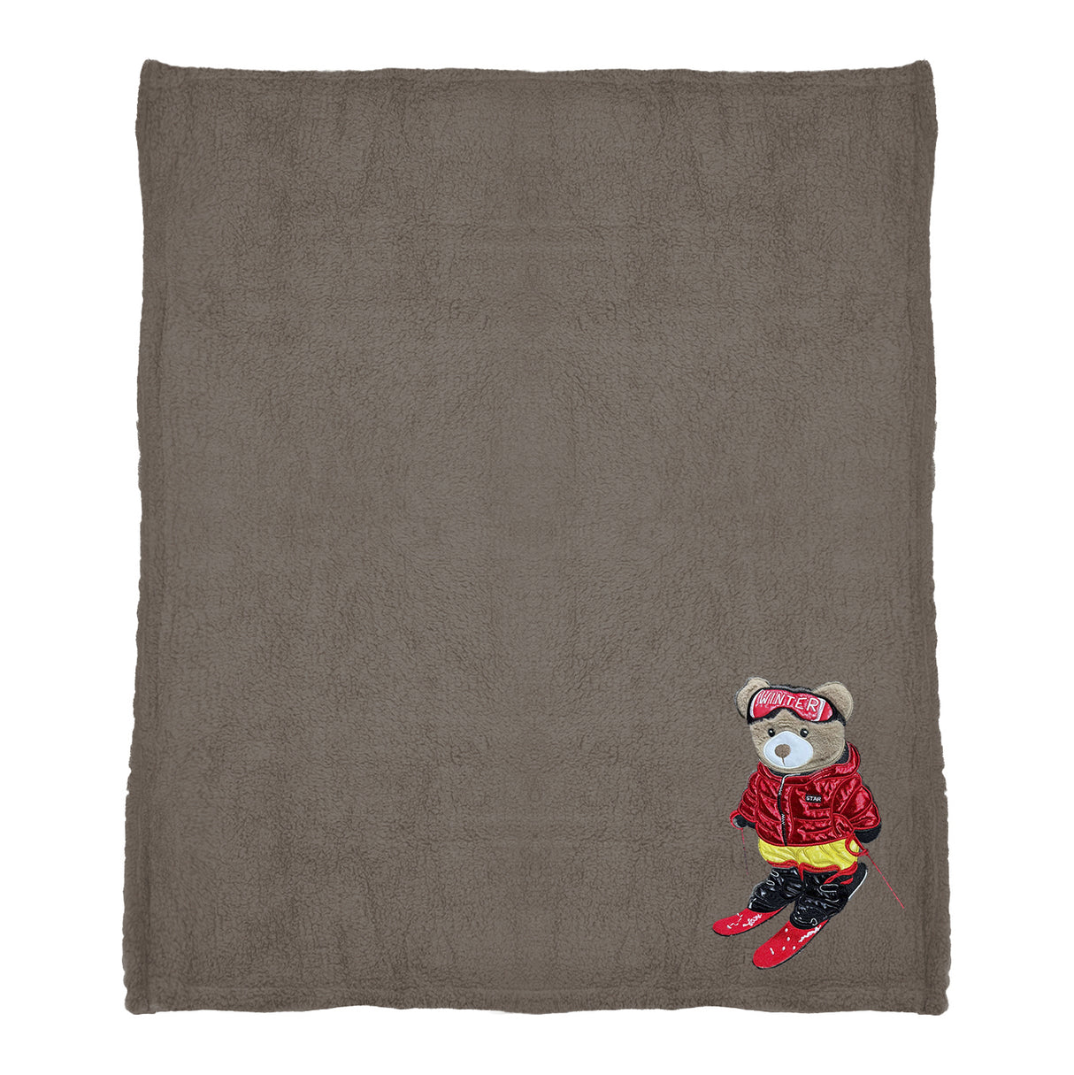 Plaid Morbidotto in MicroPile Fantasia - Skiing Bear
