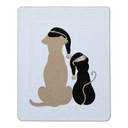Plaid in Lana Cotta Fantasia Cane e Gatto - Dog & Cat