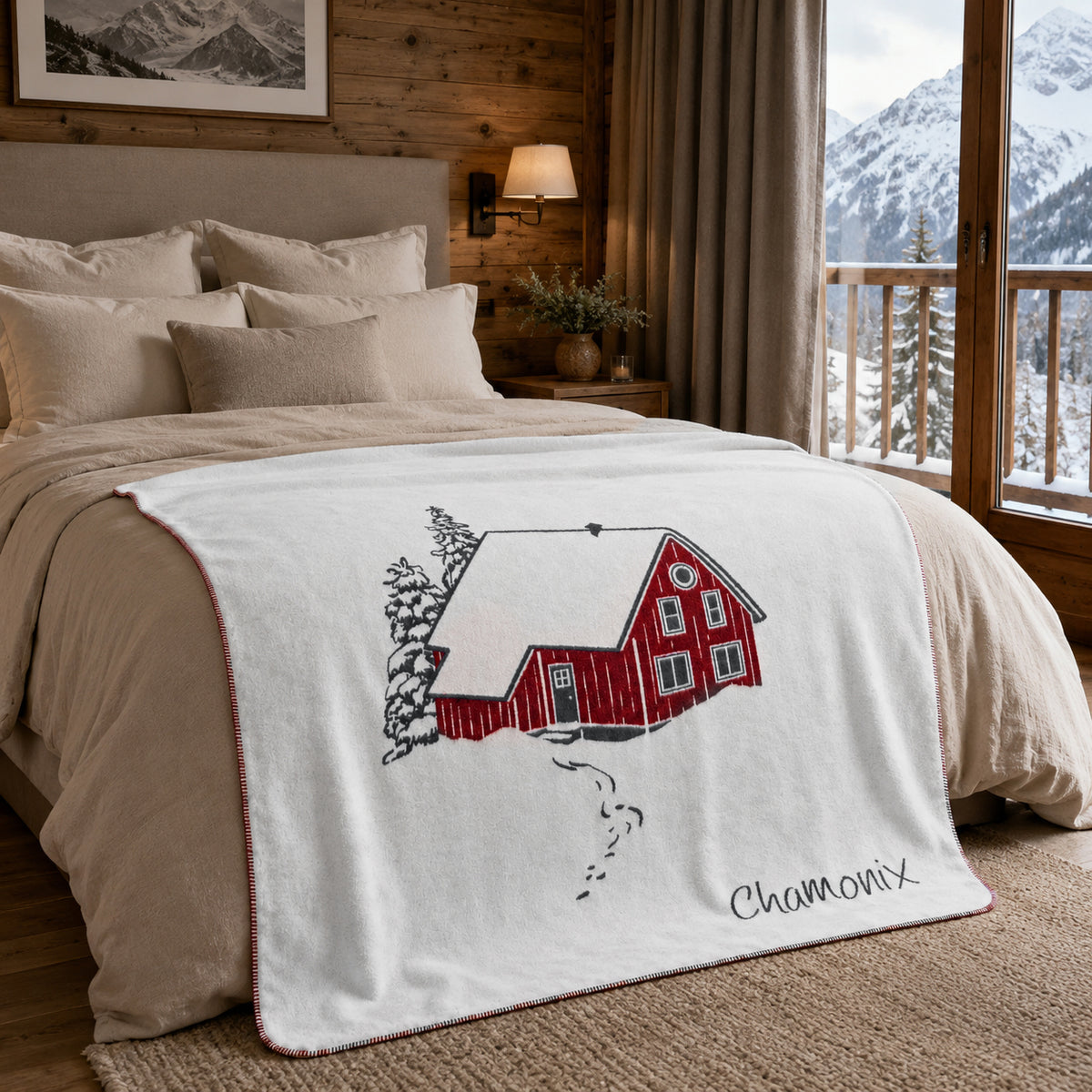 Plaid in Lana Cotta Fantasia Chalet - Chamonix