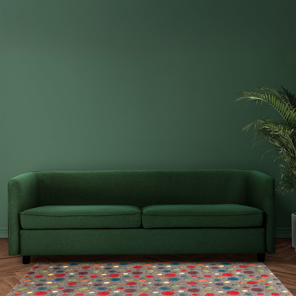 Tappeto Arredo in Lana Soffiata - Pois