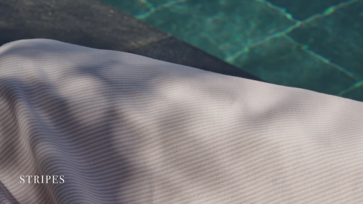 Telo Mare in Spugna di Cotone Jacquard a righe - Stripes