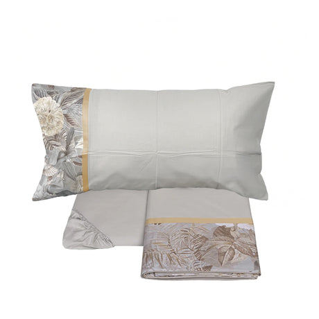 Completo Lenzuola in Flanella di Cotone Fantasia Floreale - Protea