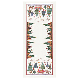 Runner in Puro Cotone Fantasia Natalizia - Christmas Factory