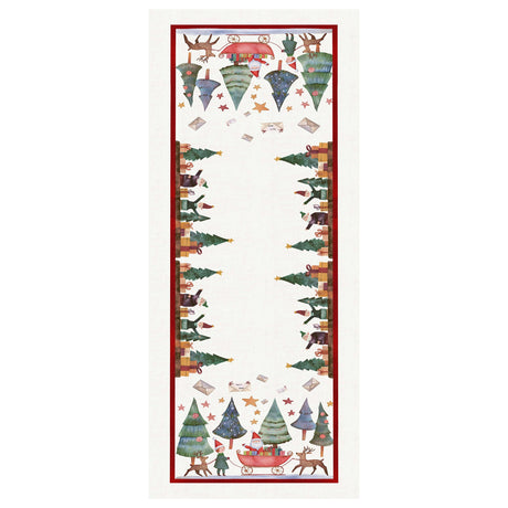 Runner in Puro Cotone Fantasia Natalizia - Christmas Factory
