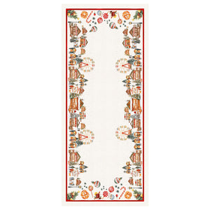 Runner in Puro Cotone Fantasia Natalizia - Christmas Village