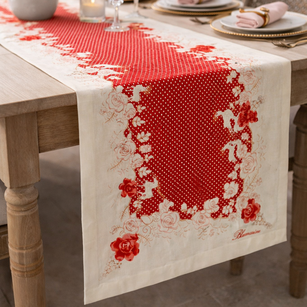 Runner in Puro Lino Stampato - Preziosa