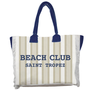 Borsa Mare o Trousse in Spugna di Cotone Rigato - Beach Club