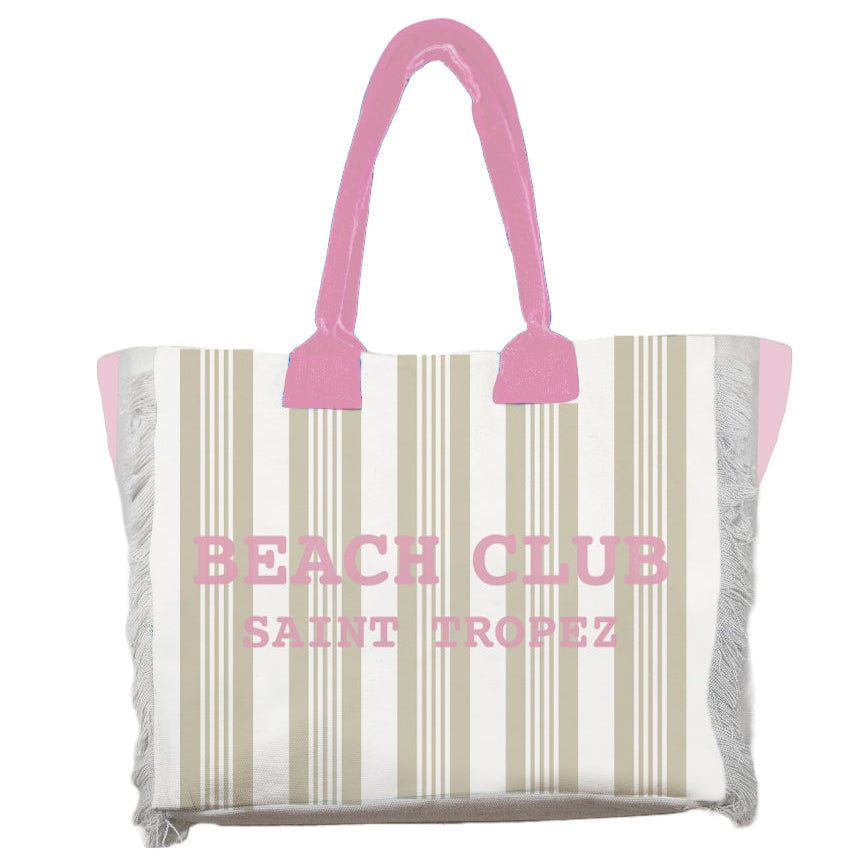 Borsa Mare o Trousse in Spugna di Cotone Rigato - Beach Club