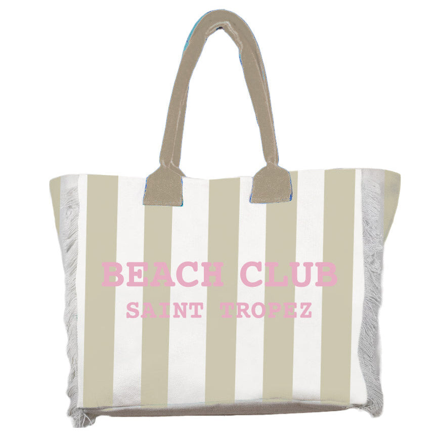 Borsa Mare o Trousse in Spugna di Cotone Rigato - Beach Club