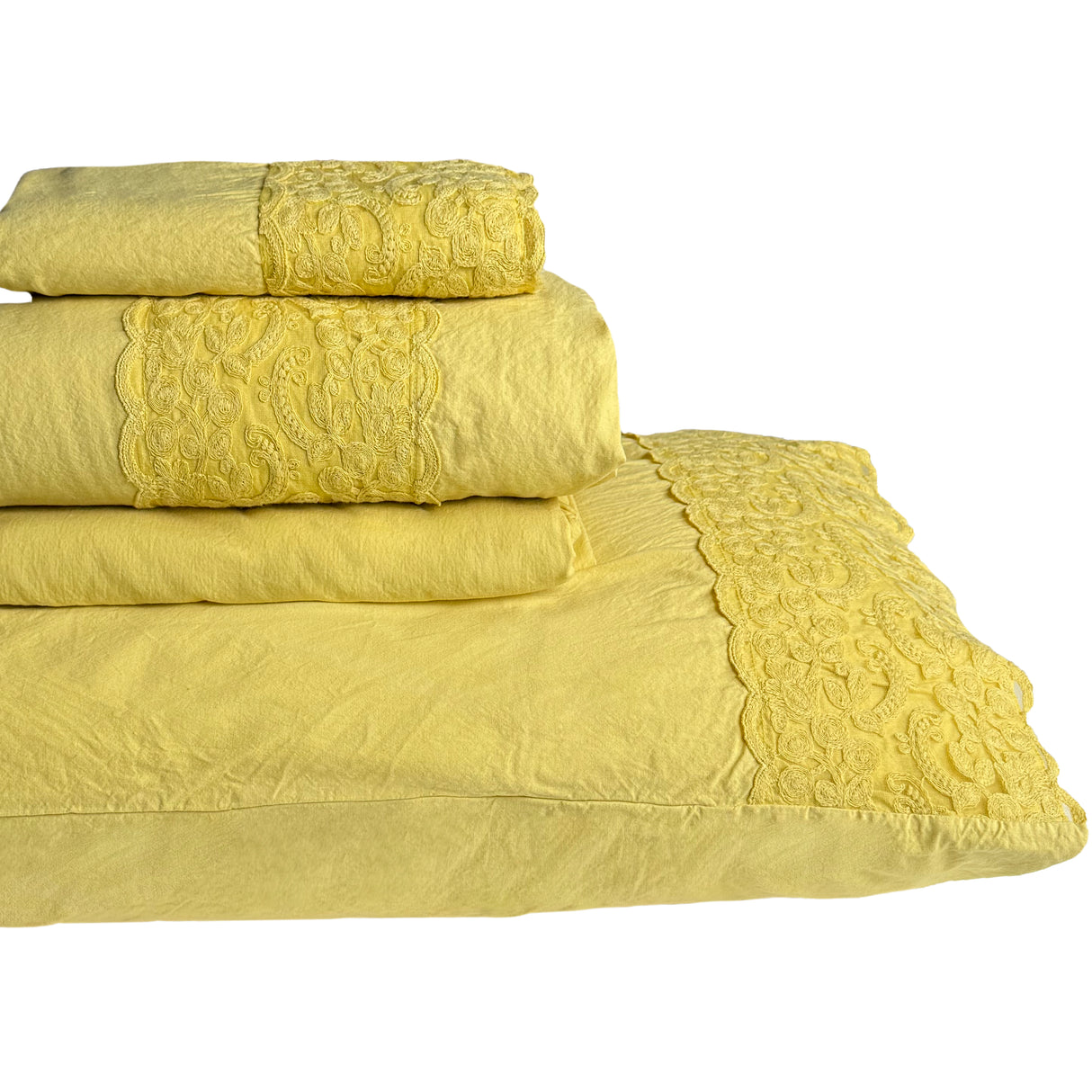 Completo Copripiumino 100% Puro Cotone StoneWashed - Bristol