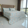 Completo Lenzuola Copriletto in Percalle di Cotone Egiziano con Stampa Floreale - Serenelle