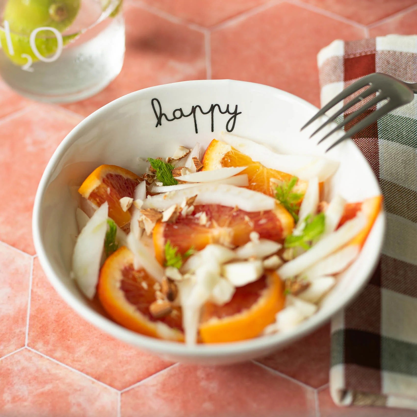 Set 2 Ciotole in Grès Serigrafata - Happy