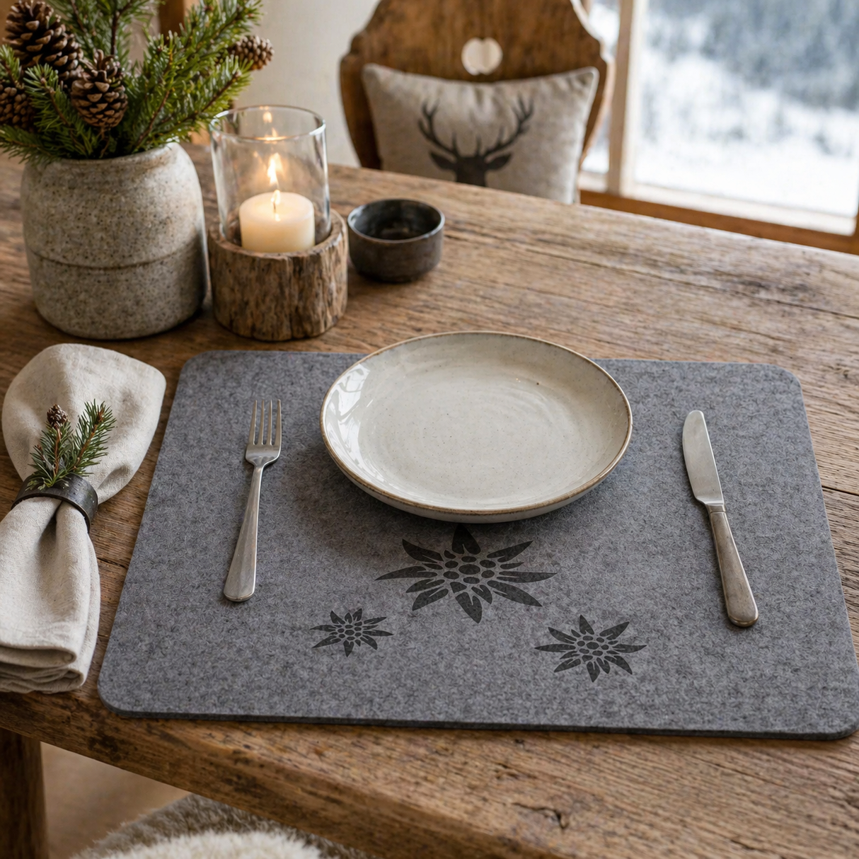 Sottopiatto in Feltro - Edelweiss