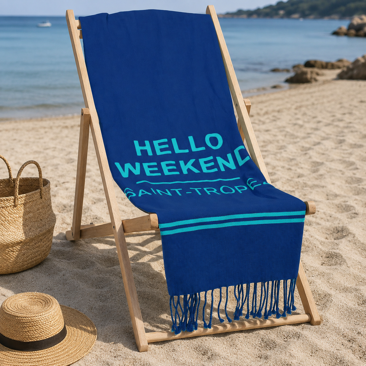 Telo Mare in Puro Cotone Nido D'ape - Hello Weekend