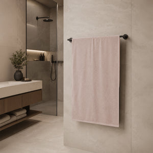 Telo da bagno in Spugna di Cotone Tinta Unita - Perla