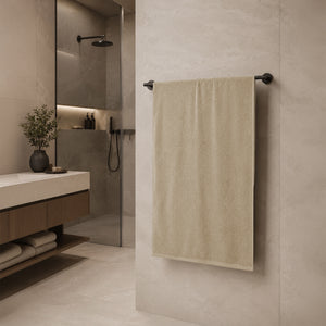 Telo da bagno in Spugna di Cotone Tinta Unita - Perla