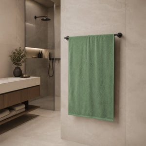 Telo da bagno in Spugna di Cotone Tinta Unita - Perla
