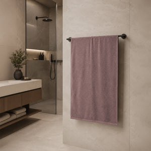 Telo da bagno in Spugna di Cotone Tinta Unita - Perla