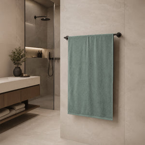 Telo da bagno in Spugna di Cotone Tinta Unita - Perla