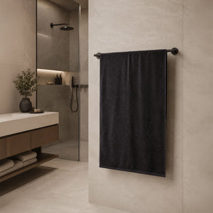 Telo da bagno in Spugna di Cotone Tinta Unita - Perla