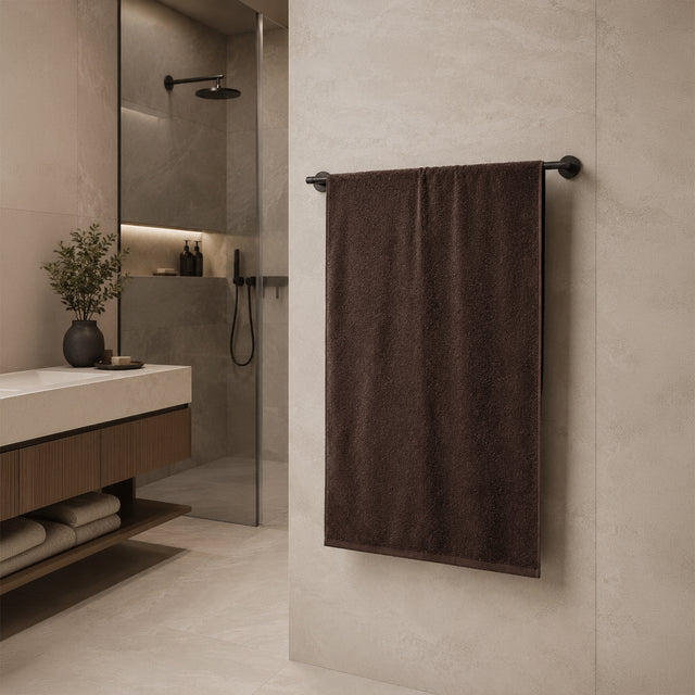 Telo da bagno in Spugna di Cotone Tinta Unita - Perla