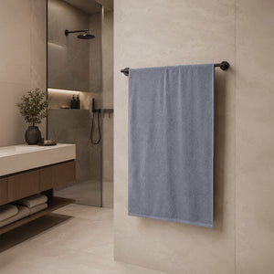 Telo da bagno in Spugna di Cotone Tinta Unita - Perla