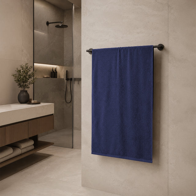 Telo da bagno in Spugna di Cotone Tinta Unita - Perla