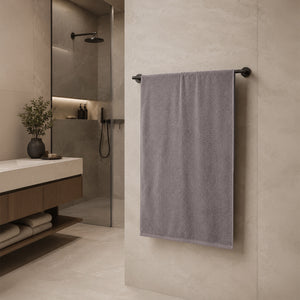 Telo da bagno in Spugna di Cotone Tinta Unita - Perla
