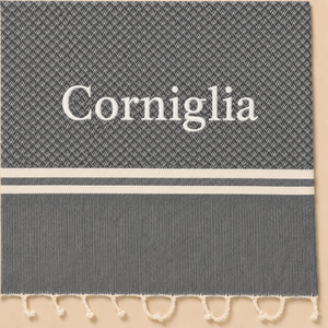 Telo Mare in Fouta di Puro Cotone Geometrico - Corniglia