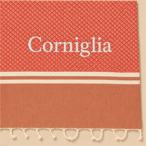 Telo Mare in Fouta di Puro Cotone Geometrico - Corniglia