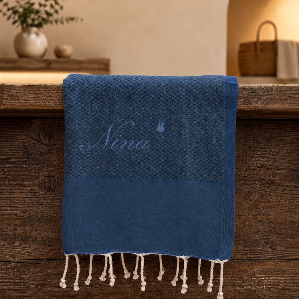 Telo Mare in Fouta di Puro Cotone Tinta Unita - Hammam
