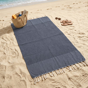 Telo Mare in Fouta di Puro Cotone Tinta Unita - Hammam