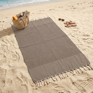 Telo Mare in Fouta di Puro Cotone Tinta Unita - Hammam